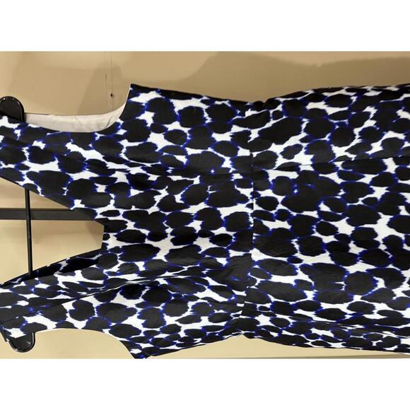 Kate Spade Sleeveless V-Neck Kate Spade Leopard Fit and Flare Dress Black Blue - Picture 3 of 10